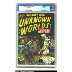 Journey into Unknown Worlds #9 Spokane pedigree (Atlas, 1952) CGC FN/VF 7.0 White pages. One of the.