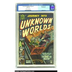 Journey into Unknown Worlds #16 White Mountain pedigree (Atlas, 1953) CGC VF- 7.5 Off-white to white