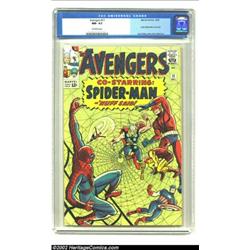 The Avengers #11 (Marvel, 1964) CGC NM- 9.2 Off-white pages. Spider-Man makes one of his very early.
