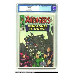 The Avengers #20 (Marvel, 1965) CGC NM 9.4 Off-white pages. A signature Jack Kirby cover is backed b