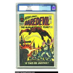Daredevil #14 (Marvel, 1966) CGC NM 9.4 Off-white to white pages. John Romita's yellow background ma