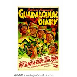 Guadalcanal Diary (20th Century Fox, 1943). One Sheet (27" X 41"). This is one of Fox's great WWII S