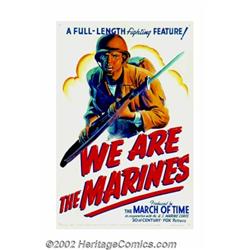 We Are The Marines (RKO, 1942). One Sheet (27" X 41") This great Stone Litho poster is from one of t