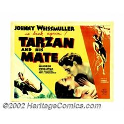 Tarzan and His Mate (MGM, 1934). Half Sheet (22" X 28"). Offered here is a very rare half sheet to w