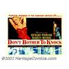 Image 1 : Don't Bother to Knock (20th Century Fox, 1952). Half Sheet (22" X 28"). Marilyn Monroe proved to be.