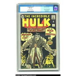 The Incredible Hulk #1 (Marvel, 1962) CGC VF+ 8.5 Off-white to white pages. Ol' Greyskin (soon to be
