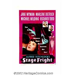 Stage Fright (Warner Brothers, 1950). One Sheet (27" X 41"). Marlene Dietrich heads the cast in this