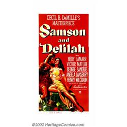 Samson and Delilah (Paramount, 1949). Three Sheet (41" X 81"). Victor Mature as the strongman Samson