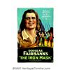Image 1 : Iron Mask, The (United Artists, 1929). One Sheet (27" X 41"). Douglas Fairbanks, one of the brightes