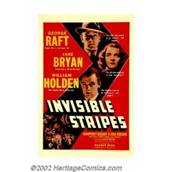 Invisible Stripes (Warner Brothers, 1939). One Sheet (27" X 41"). Humphrey Bogart and George Raft te