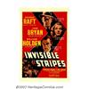 Image 1 : Invisible Stripes (Warner Brothers, 1939). One Sheet (27" X 41"). Humphrey Bogart and George Raft te