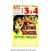 Image 1 : Crime School (Warner Brothers, 1938). Window Card (14" X 22"). Humphrey Bogart is the good guy in th