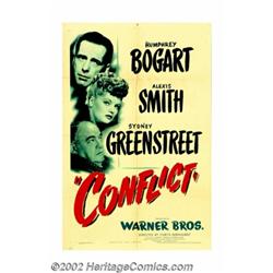 Conflict (Warner Brothers). One Sheet (27" X 41"). Humphrey Bogart and Sydney Greenstreet are teamed