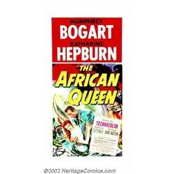 African Queen (United Artists, 1952). Three Sheet (41" X 81") Humphrey Bogart and Katherine Hepburn.