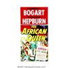 Image 1 : African Queen (United Artists, 1952). Three Sheet (41" X 81") Humphrey Bogart and Katherine Hepburn.