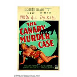 Canary Murder Case (Paramount, 1929). Window Card (14"X22"). This was the first in the Philo Vance s