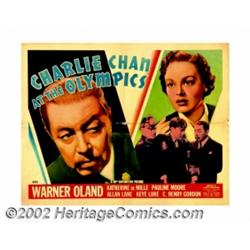 Charlie Chan at the Olympics (20th Century Fox, 1937). Half Sheet (22" X 28"). Swedish-born Warner O