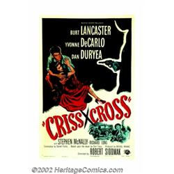 Criss Cross (Universal, 1949). One Sheet (27" X 41"). Burt Lancaster stars in this classic film noir