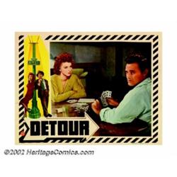 Detour (PRC, 1945). (3) Lobby Cards (11" X 14"). Edgar Ulmer directed this classic in the low budget