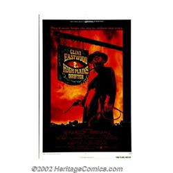 High Plains Drifter (Universal, 1974). One Sheet (27" X 41"). Clint Eastwood is a nameless visitor t