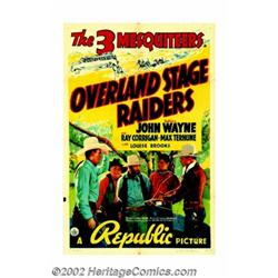 Overland Stage Raiders (Republic, 1938). One Sheet (27" X 41"). John Wayne, as part of the ever help