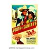 Image 1 : South of Santa Fe (Republic, 1942). One Sheet (27" X 41"). Before Roy Rogers teamed up with his wife
