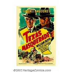 Texas Masquerade (United Artists, 1944). One Sheet (27" X 41"). William Boyd was "Hopalong Cassidy".