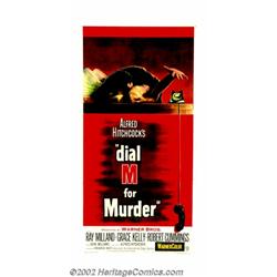 Dial M For Murder (Warner Brothers, 1954). Three Sheet (41" X 81"). Grace Kelly made her first film.