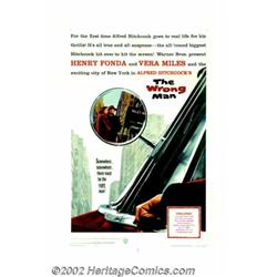 Wrong Man (Warner Brothers, 1956). One Sheet (27" X 41"). Hitchcock directs this film about a family
