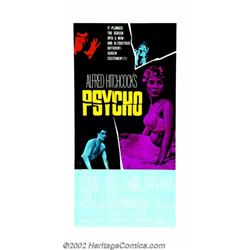 Psycho (Paramount, 1960). Three Sheet (41" X 81"). Very Fine on Linen. With Scandinavian censor stam