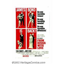 From Russia With Love (United Artists, 1963). One Sheet (27" X 41") Style B. Sean Connery appears fo