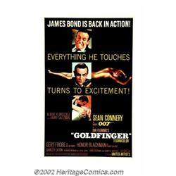 Goldfinger (United Artists, 1964). One Sheet (27" X 41"). James Bond was back in action with Pussy G