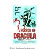 Image 1 : Horror of Dracula (Warner Brothers, 1958). One Sheet (27" X 41"). When this film was released there.