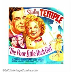 Poor Little Rich Girl (20th Century Fox, 1936). Six Sheet (81" X 81"). Shirley Temple delighted depr