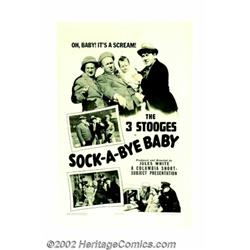 Sock-A-Bye-Baby (Columbia, 1942). One Sheet (27" X 41"). In the sound era, no one topped the Three S