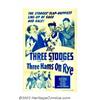 Image 1 : Three Hams on Rye (Columbia, 1950). One Sheet (27" X 41"). The Three Stooges are stage-hands who fin