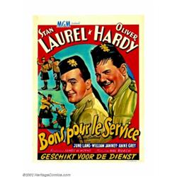 Bonnie Scotland (MGM, R-1940s). Belgian (14" X 22"). Offered here is a nice re-issue Belgian poster.