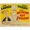 Image 2 : Nothing But Trouble (MGM, 1944). Title Lobby Card (11" X 14"). Al Hirschfeld was the resident charac