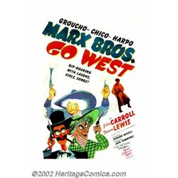 Go West (MGM, 1940). One Sheet (27" X 41"). This dynamic poster with art by the legendary Al Hirschf