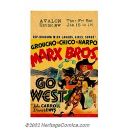 Go West (MGM, 1940). Window Card (14" X 22"). Groucho and the boys are up against some of the old we