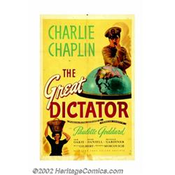 Great Dictator, The (United Artists, 1940). One Sheet (27" X 41"). Charlie Chaplin wrote, directed a