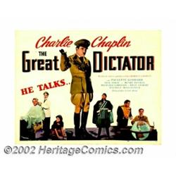 Great Dictator, The (United Artists, 1940). Half Sheet (22" X 28"). Fine/Very Fine. Rolled. Importan