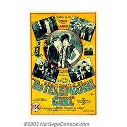 Telephone Girl (FBO, 1924). One Sheet (27" X 41"). Chapter 10 "Love and Learn." This one sheet was f