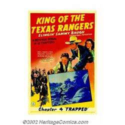 King of the Texas Rangers (Republic, 1941). One Sheet (27" X 41") Chapter 4 "Trapped." This was the.