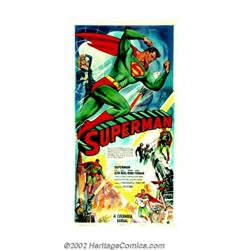 Superman (Columbia, 1948). Three Sheet (41" X 81").After almost ten years Columbia studios was able.