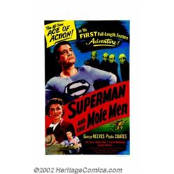 Superman and the Mole Men (Lippert, 1951). One Sheet (27" X 41") George Reeves played the Man of Ste
