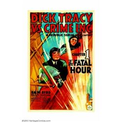 Dick Tracy vs Crime Inc.(Republic, 1941). One Sheet (27" X 41") Chapter One "The Fatal Hour". Ralph.