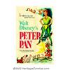 Image 1 : Peter Pan (RKO, 1953). One Sheet (27" X 41"). Walt Disney's classic cartoon based on the James Barri