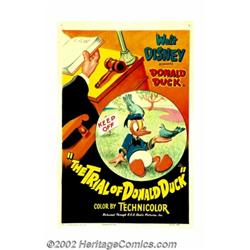 Trial of Donald Duck, The (RKO, 1948). One Sheet (27" X 41"). Donald "ducks" into a swanky restauran