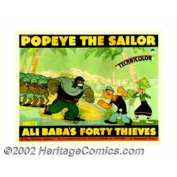 Popeye the Sailor Meets Ali Baba's Forty Thieves (Paramount, 1937). Half Sheet (22" X 28"). During t